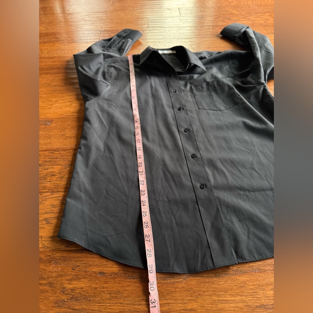 Foxcroft Black Button Shirt - Picture 6 of 8